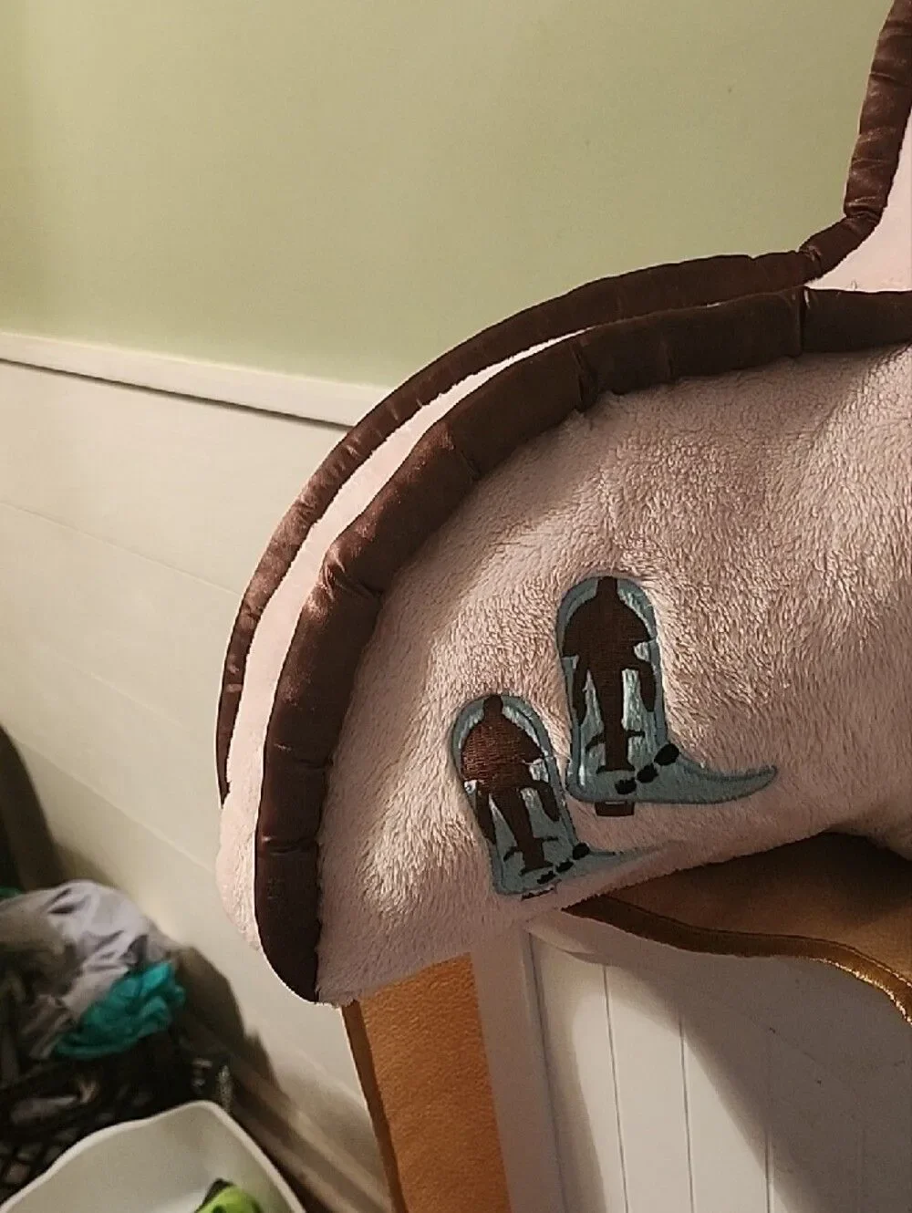 Pink 'I Love Horses' Plush Back Rest Pillow